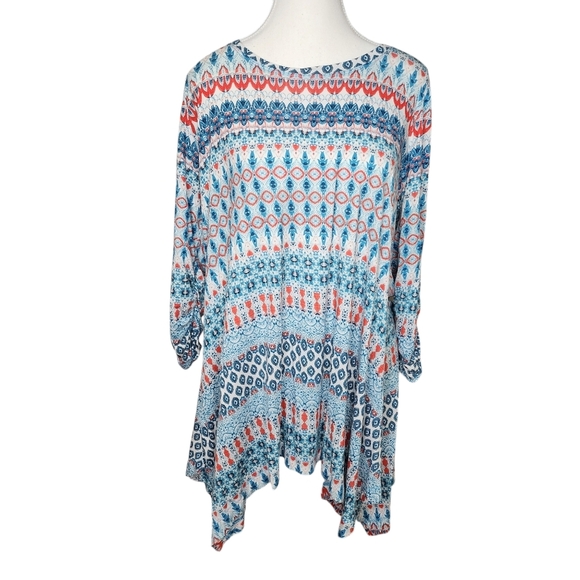 Context Boho Patterned Women's Top - Picture 1 of 8